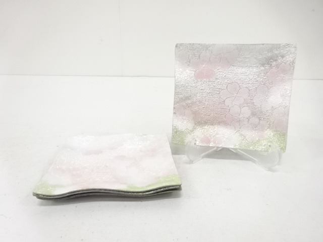 七宝　桜　銘々皿　4客揃